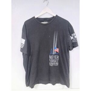 Grunt Style Mens T Shirt Black Never Forget 911 Honoring 20 Years USA Flag XL